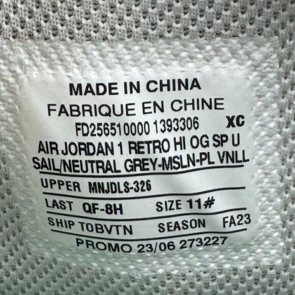 Air Jordan 1 x UNION x Bephies Beauty Supply Summer '96 - SAMPLE - Picture 11 of 13